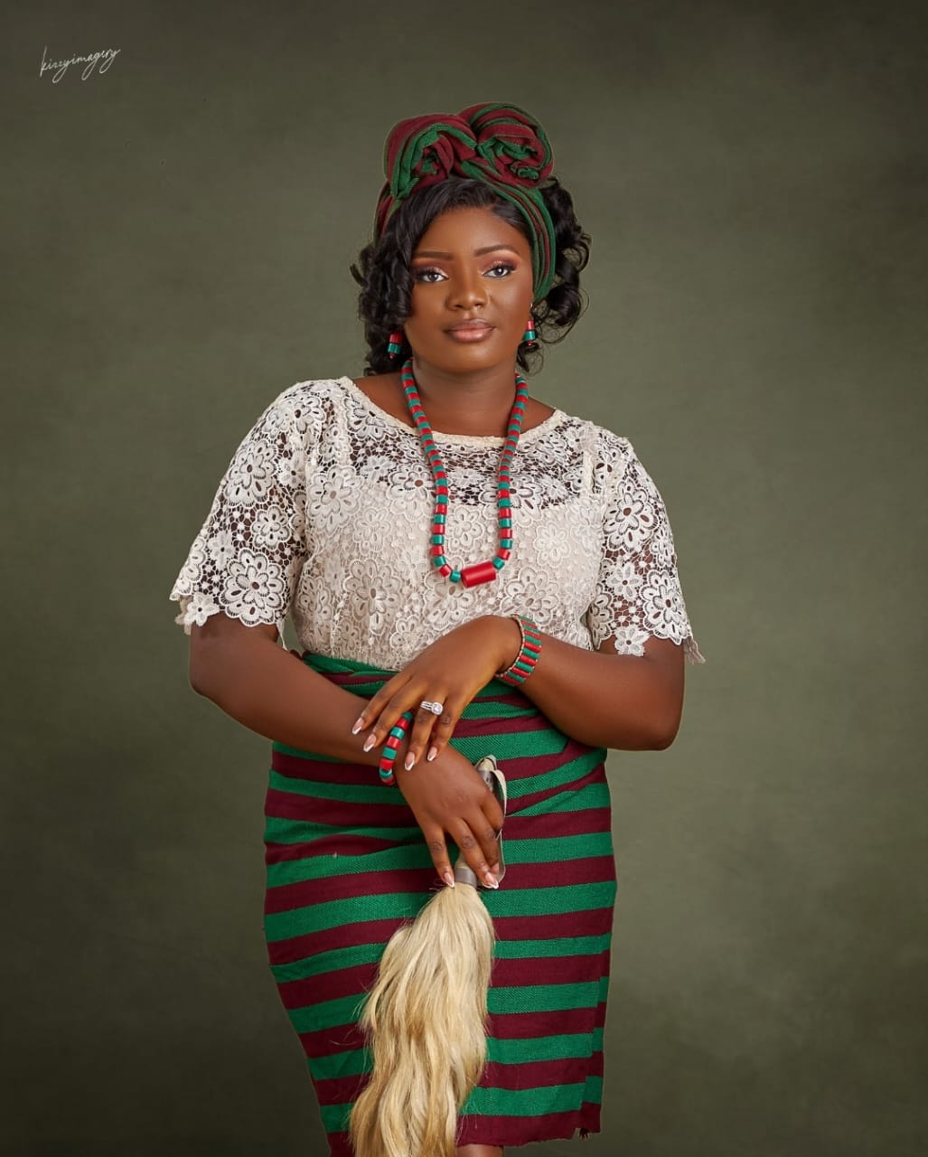Esther in traditional attire