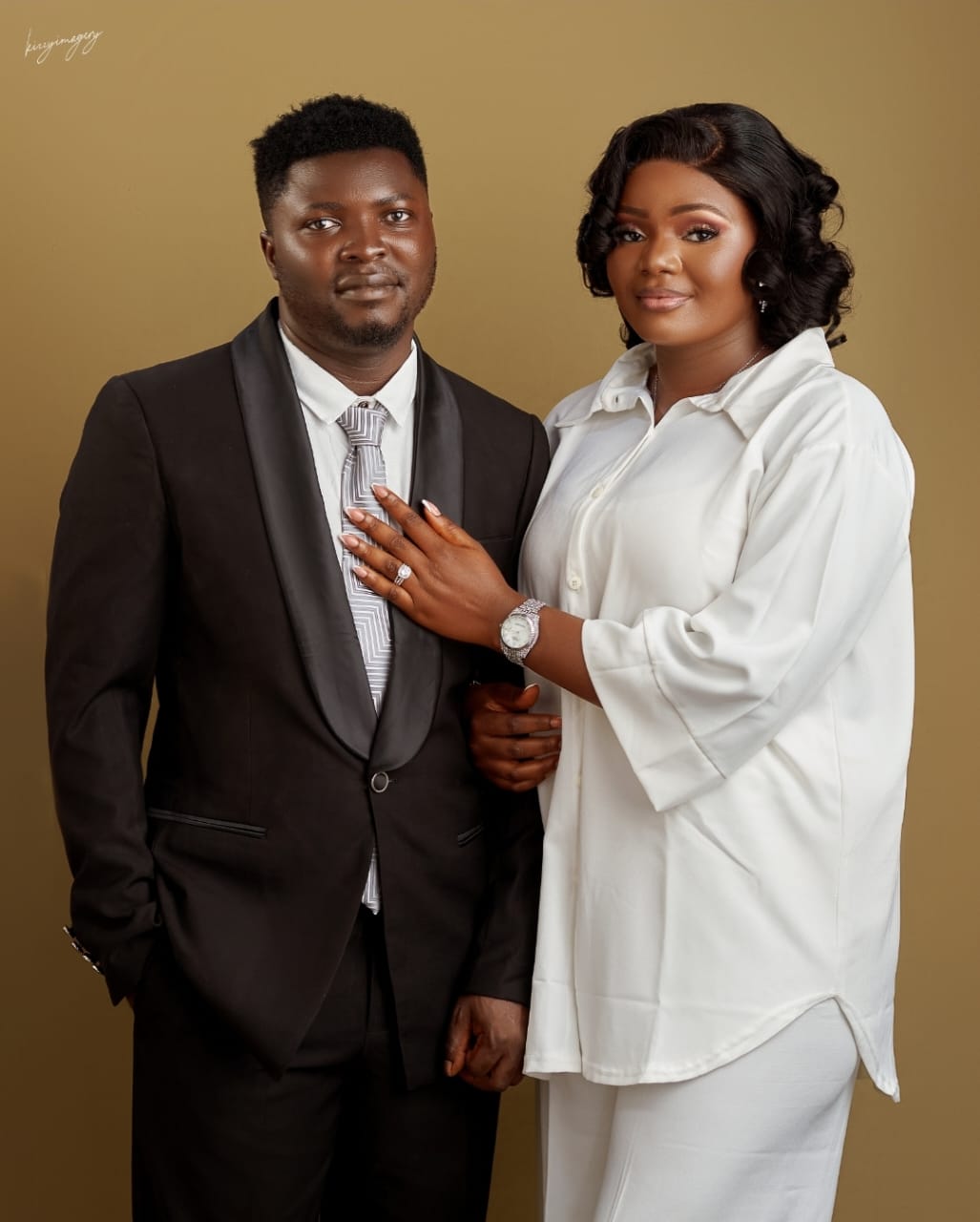 Esther and Isaac in a formal portrait