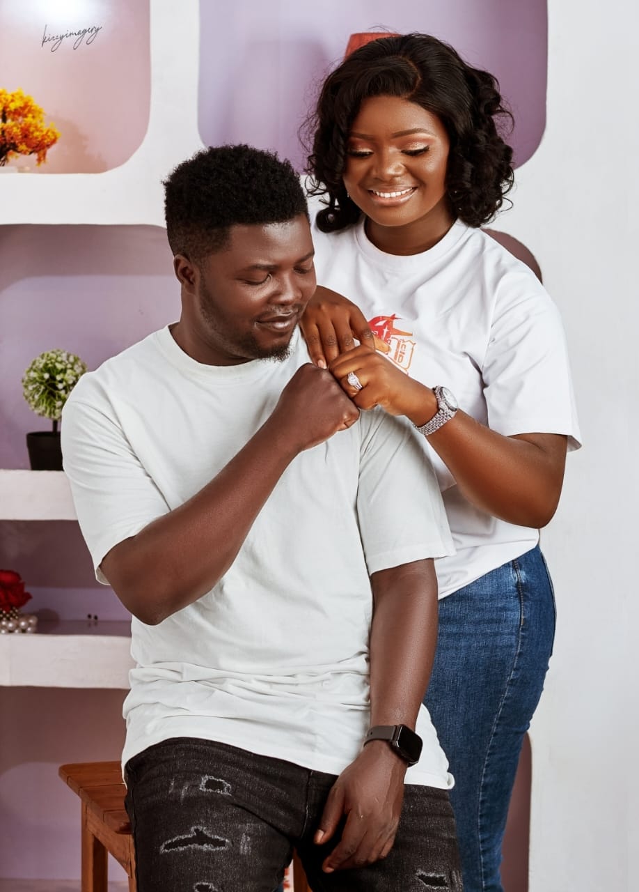 Esther and Isaac celebrating their engagement
