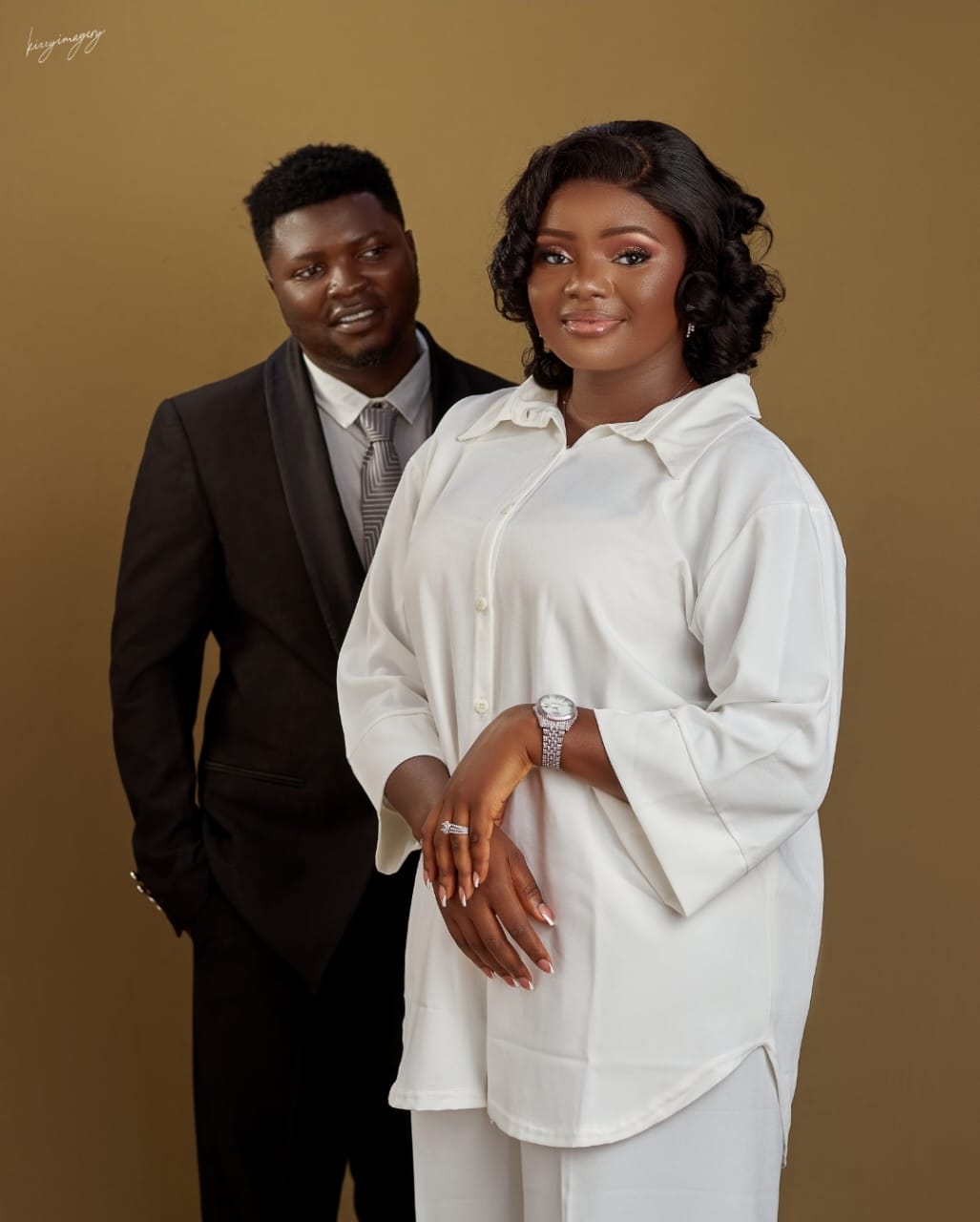 Esther and Isaac in a formal portrait
